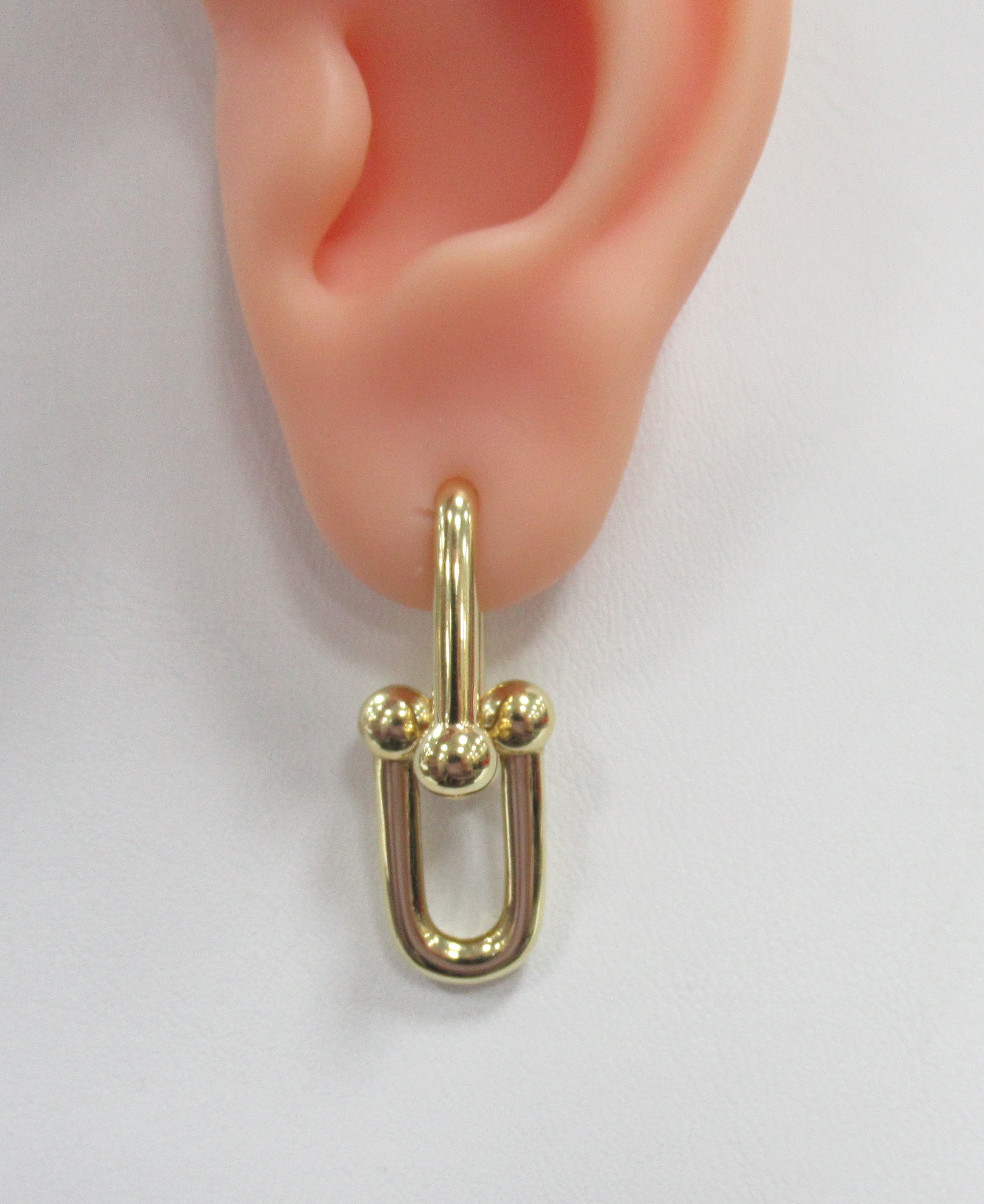 Золотые серьги-трансформер 585 пробы; желтое золото;